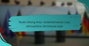 Rustic Dining Area: reclaimed wood, cozy atmosphere, farmhouse style